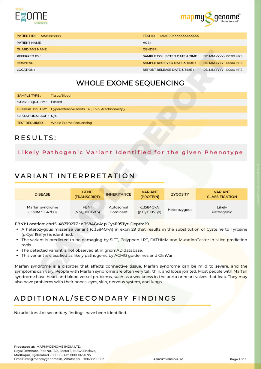 Whole Exome Analysis | At Home Advanced Genetic Test