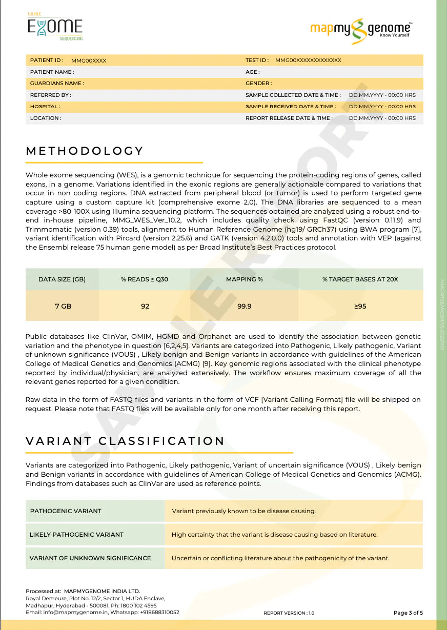 Whole Exome Analysis | At Home Advanced Genetic Test