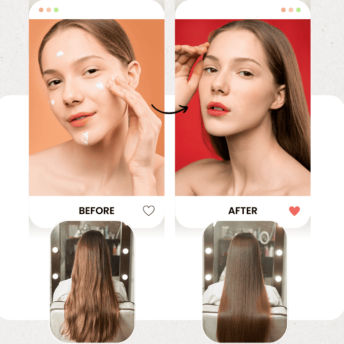 skincare and haircare routines